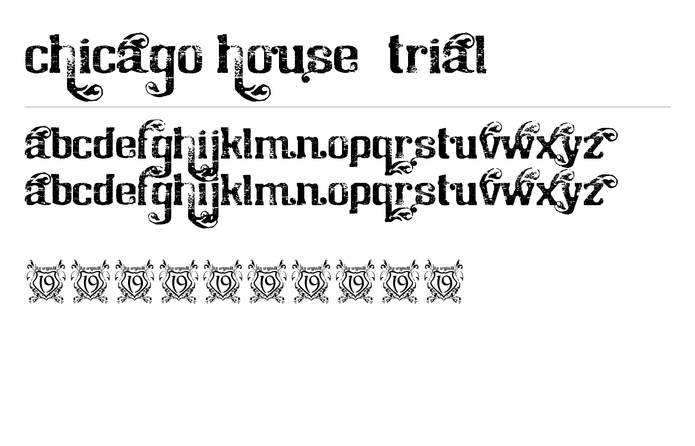 Chicago House Font preview