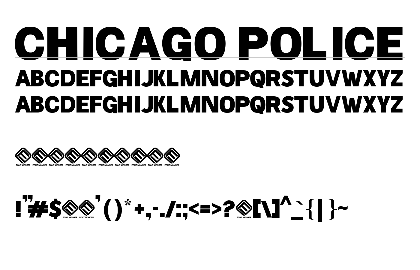 Chicago Police Font preview