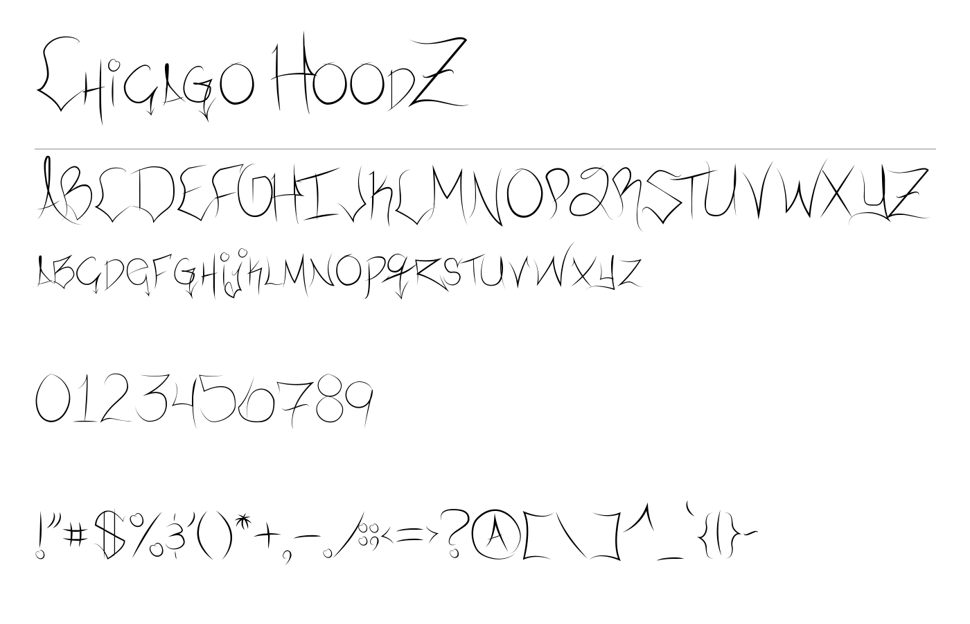 Chicago HoodZ Font preview