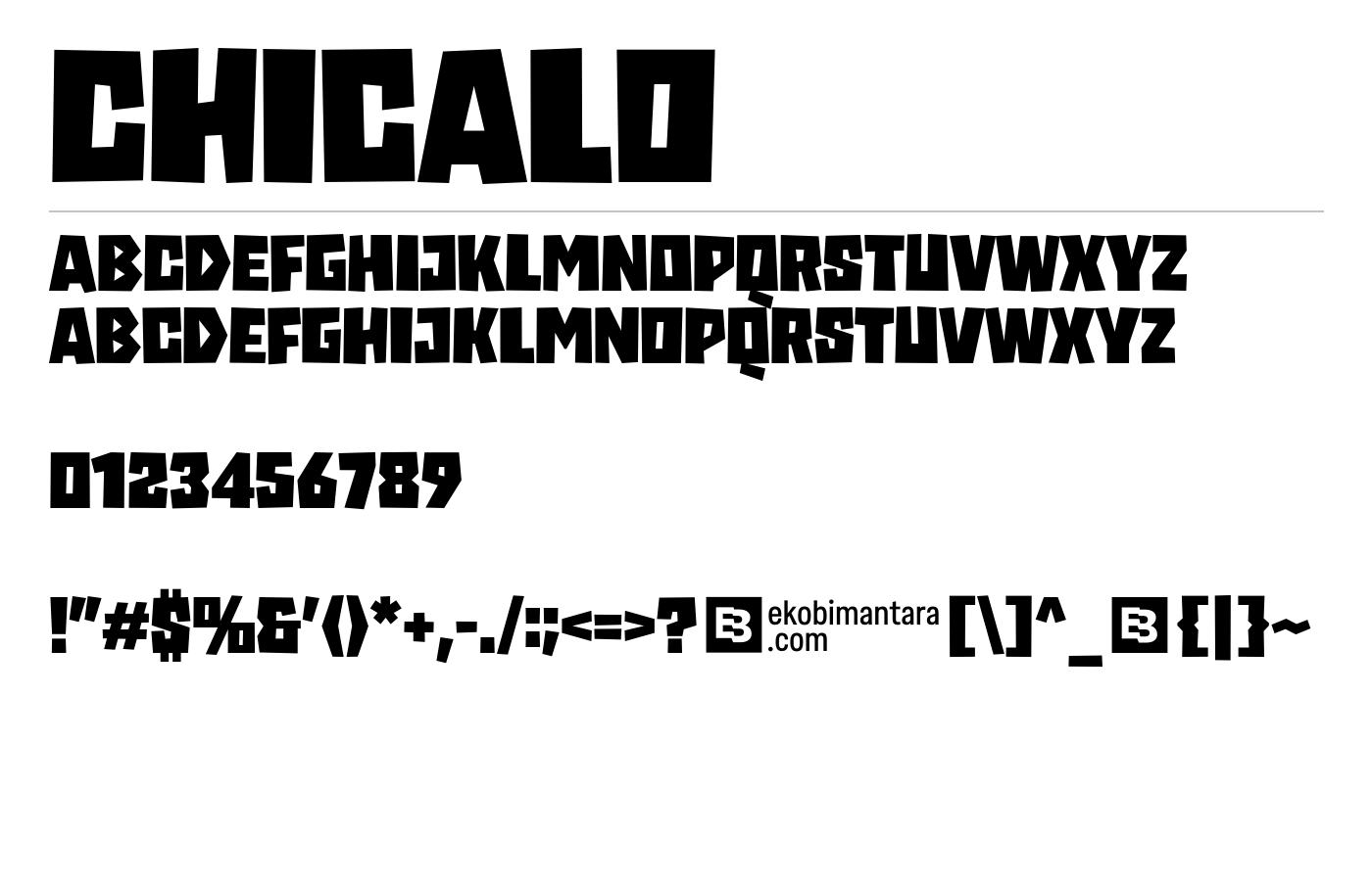 Chicalo Font preview