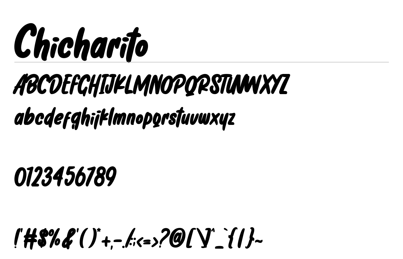 Chicharito Font preview