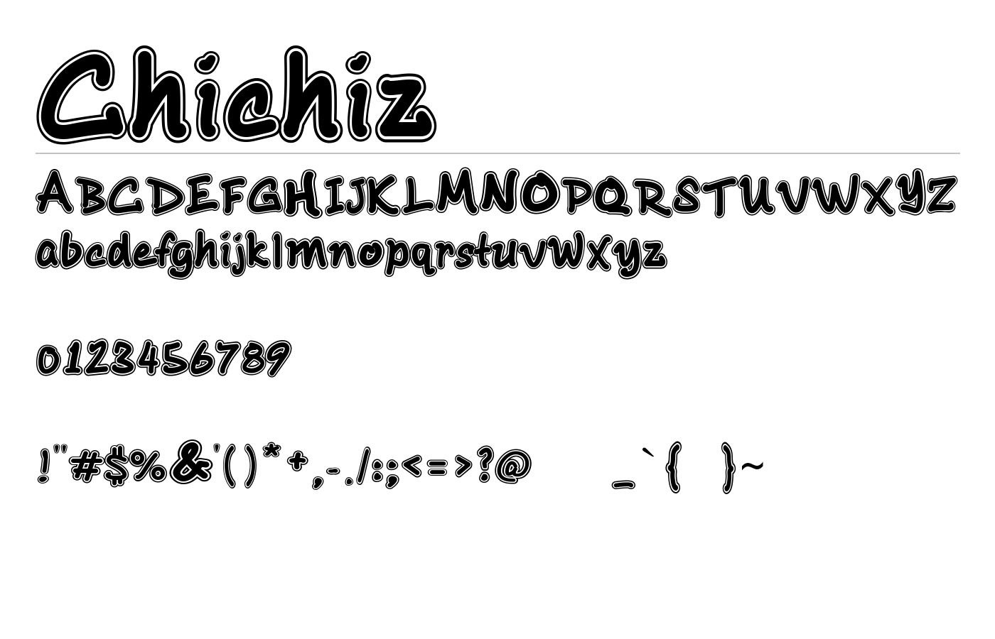 Chichiz Font preview