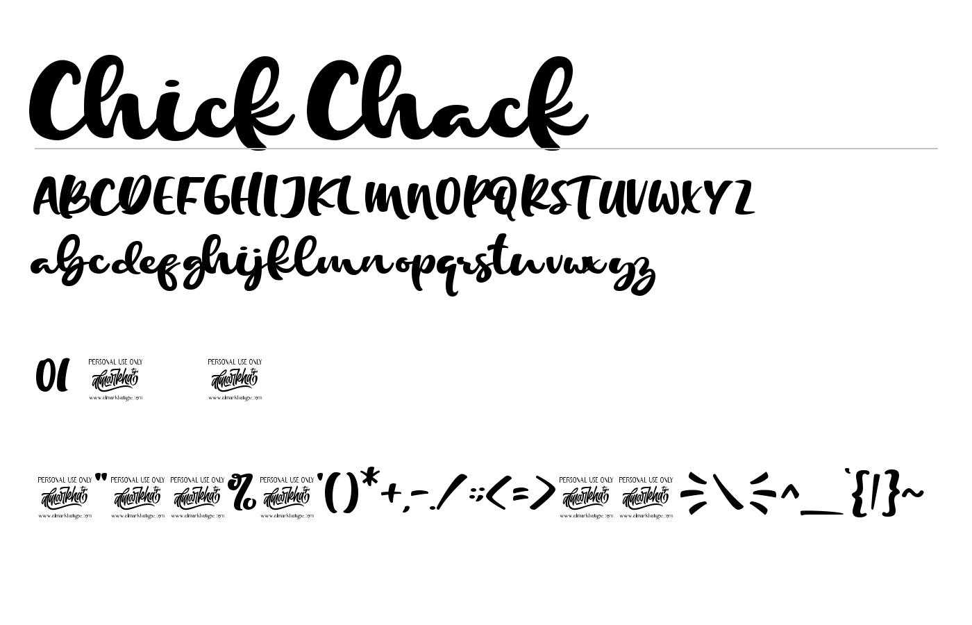 Chick Chack Font preview