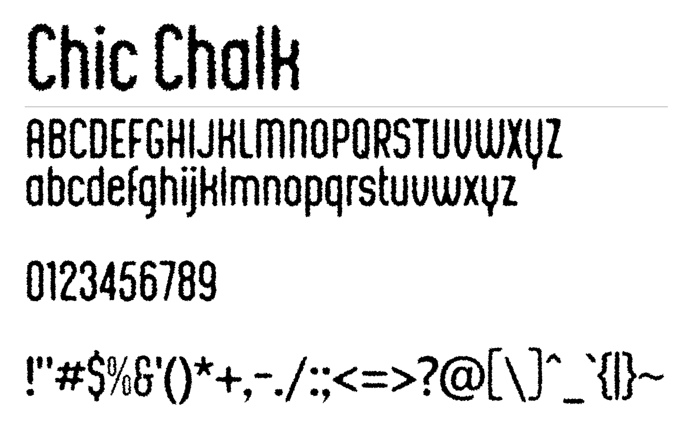 Chic Chalk Font preview