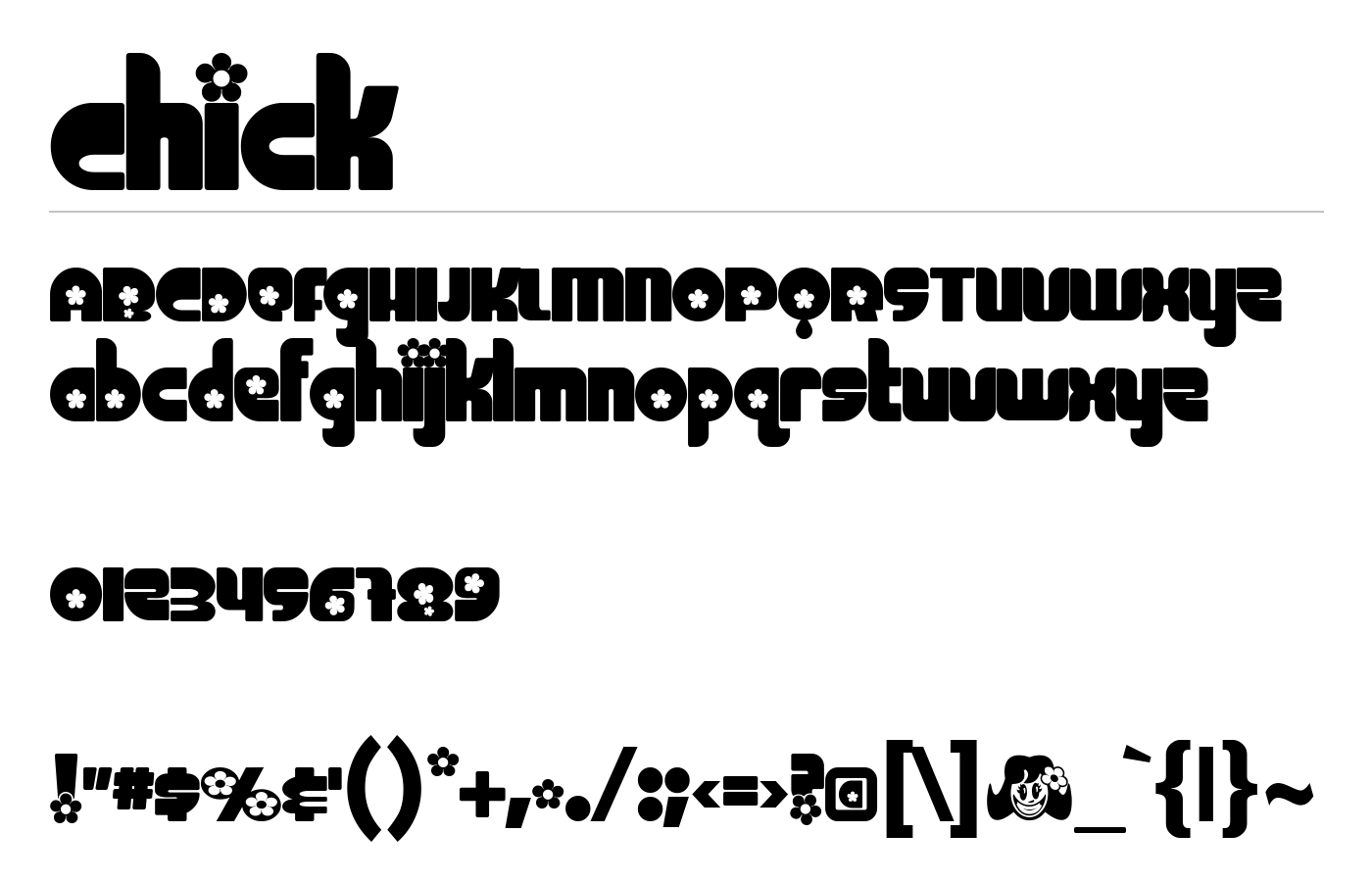 Chick Font preview
