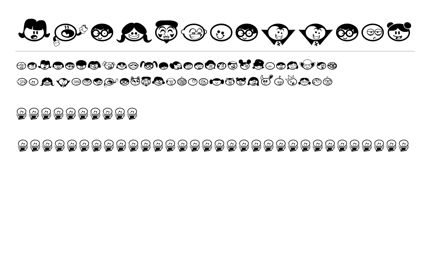 Chickabiddies Font preview
