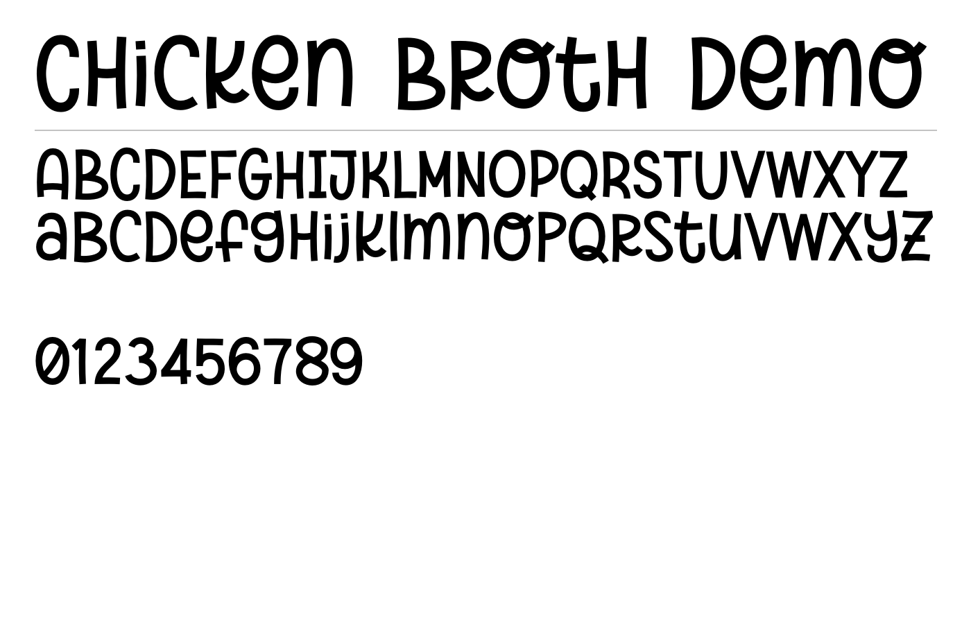 Chicken Broth Demo Font preview