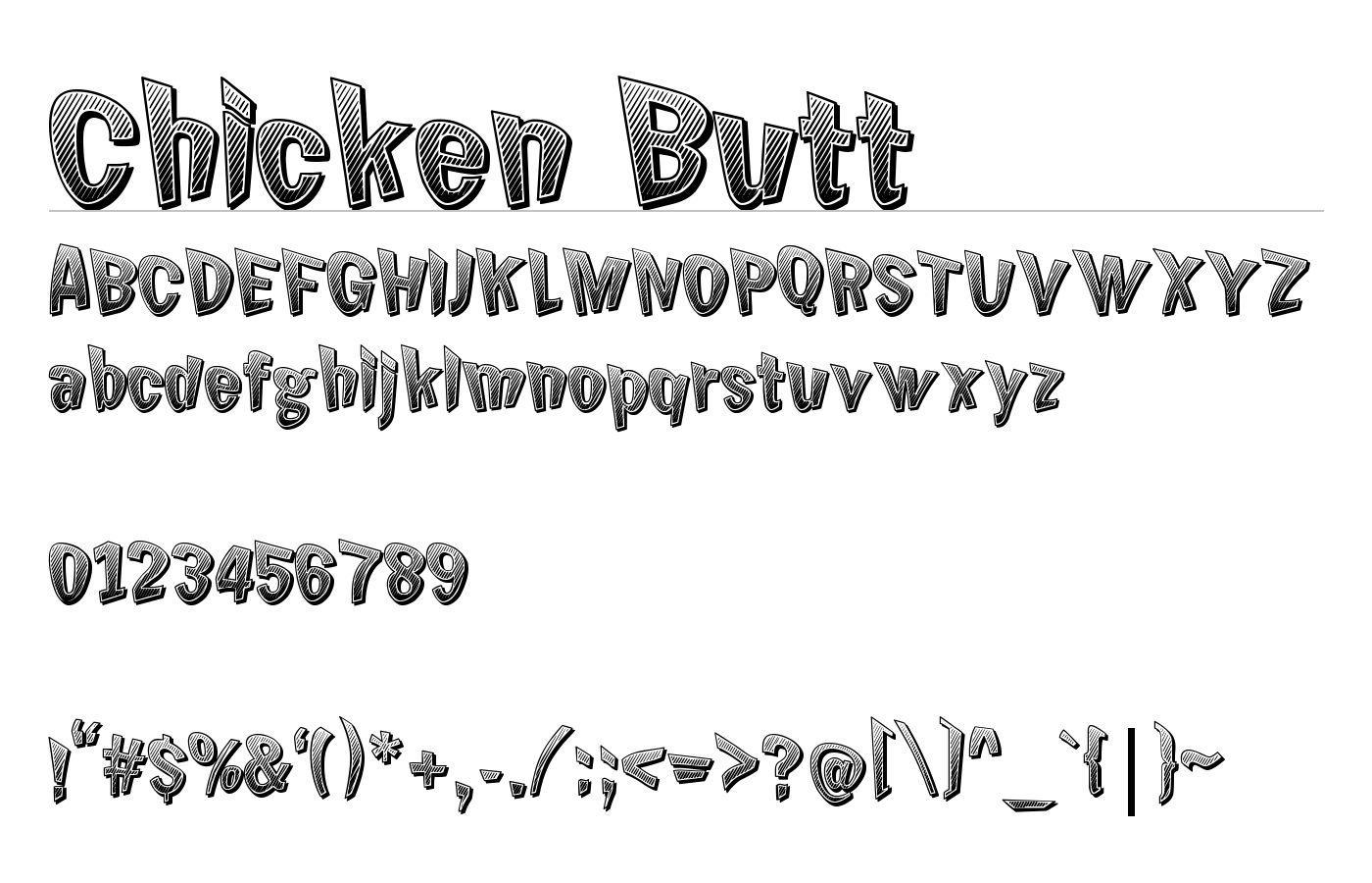 Chicken Butt Font preview