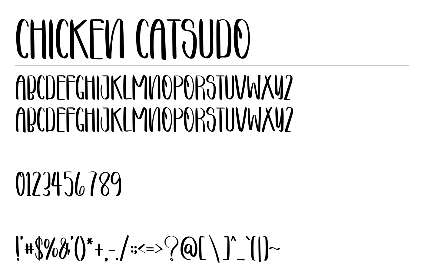 Chicken Catsudo Font preview