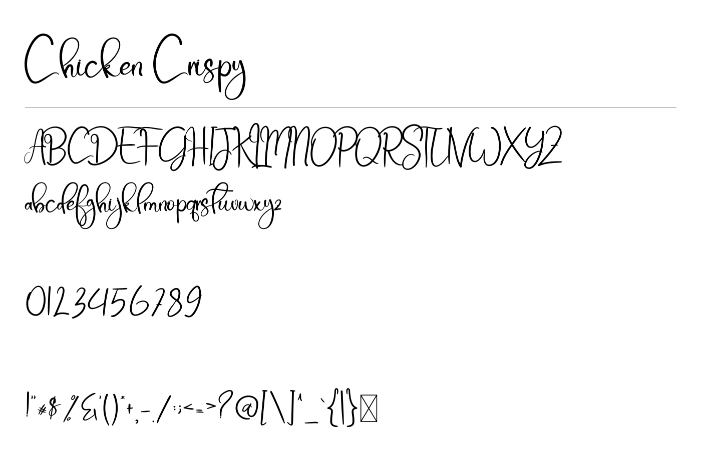 Chicken Crispy Font preview