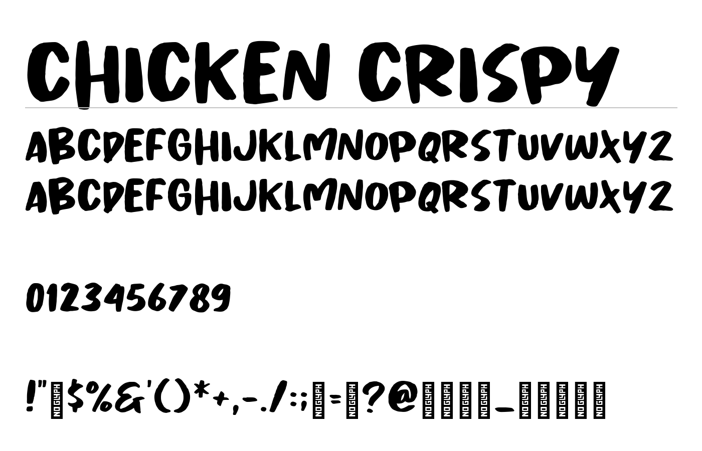 Chicken Crispy Font preview
