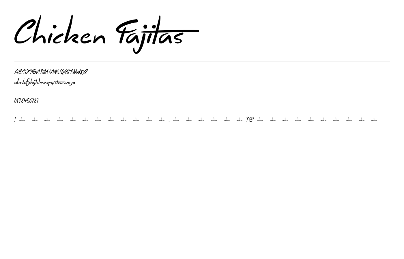 Chicken Fajitas Font preview