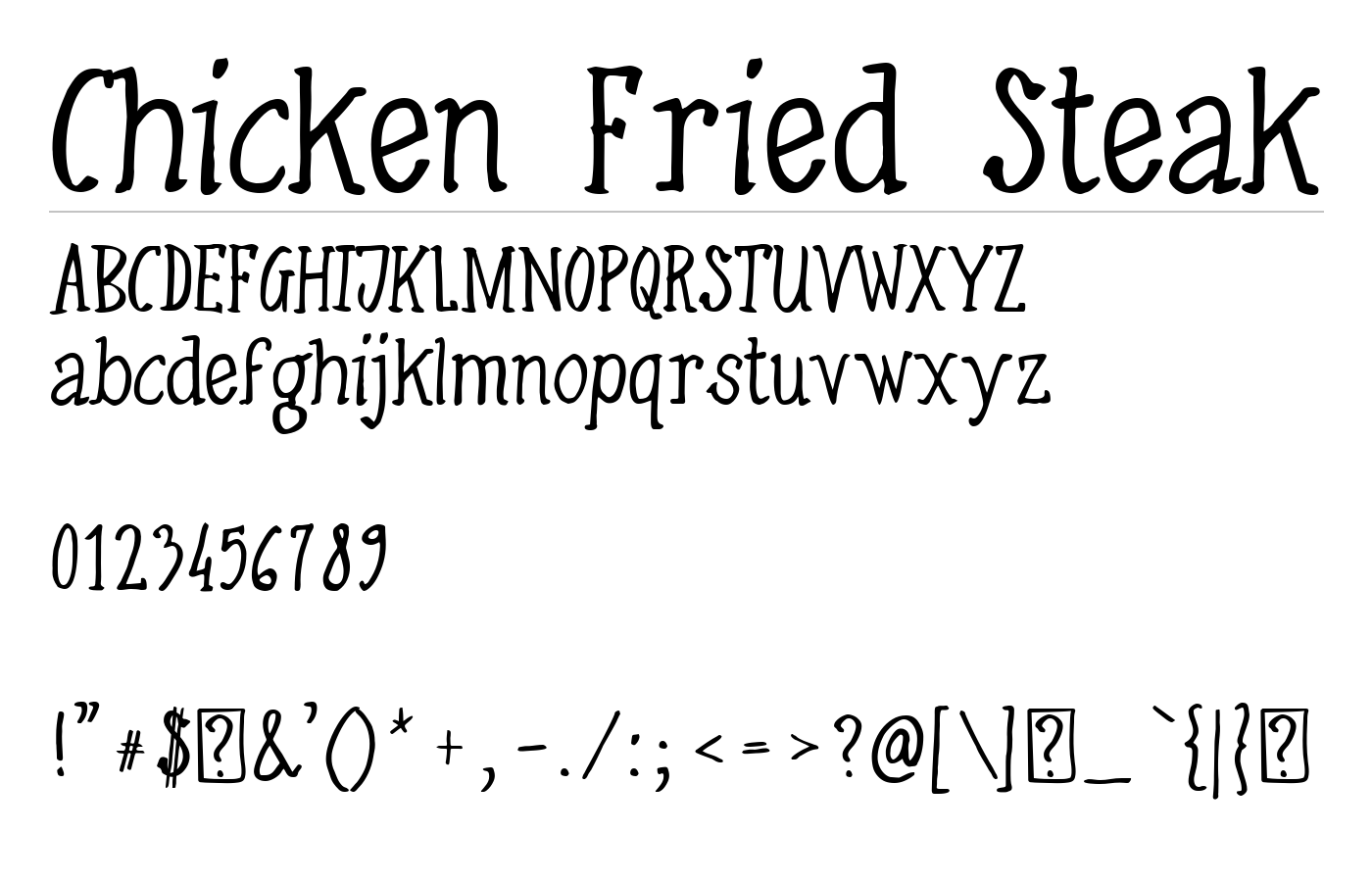 Chicken Fried Steak Font preview