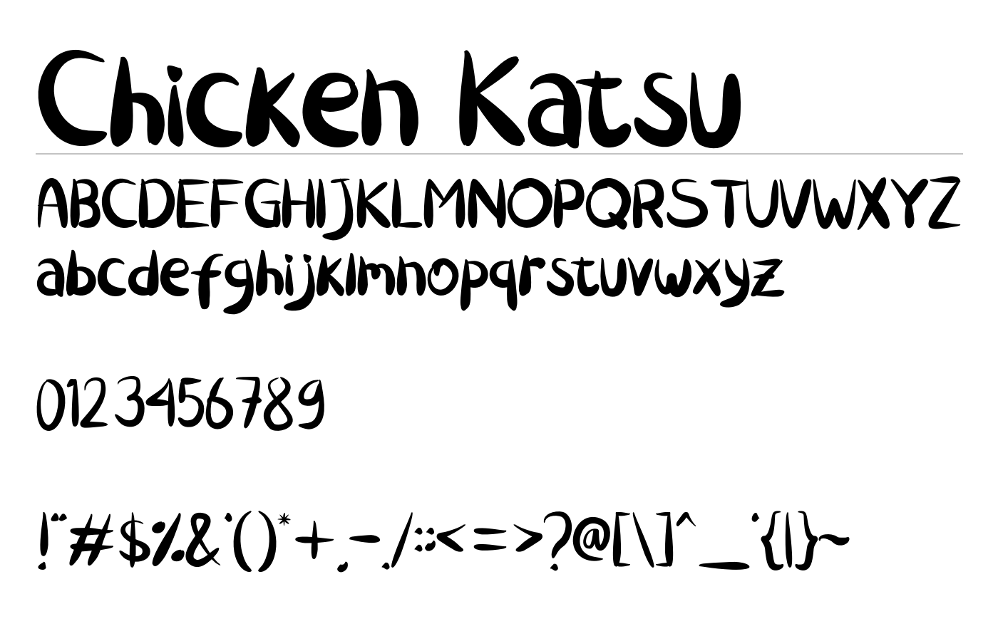 Chicken Katsu Font preview
