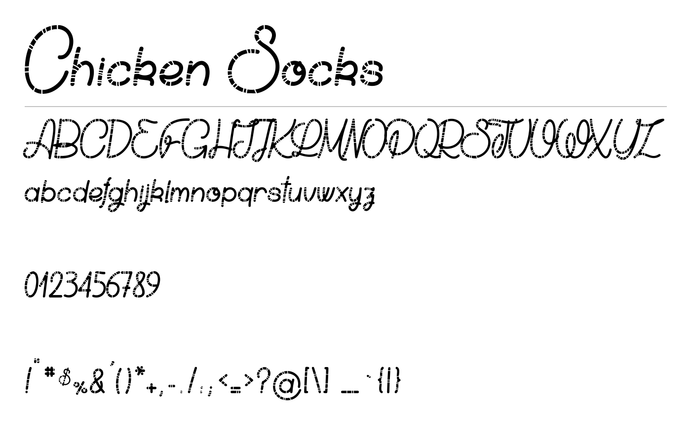 Chicken Socks Font preview