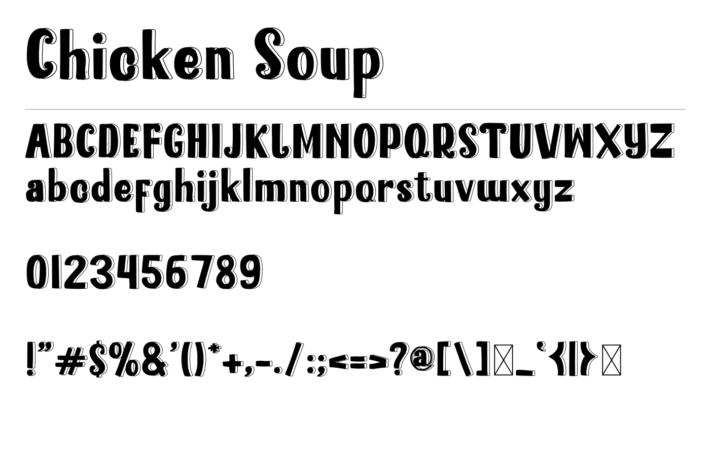 Chicken Soup Font preview