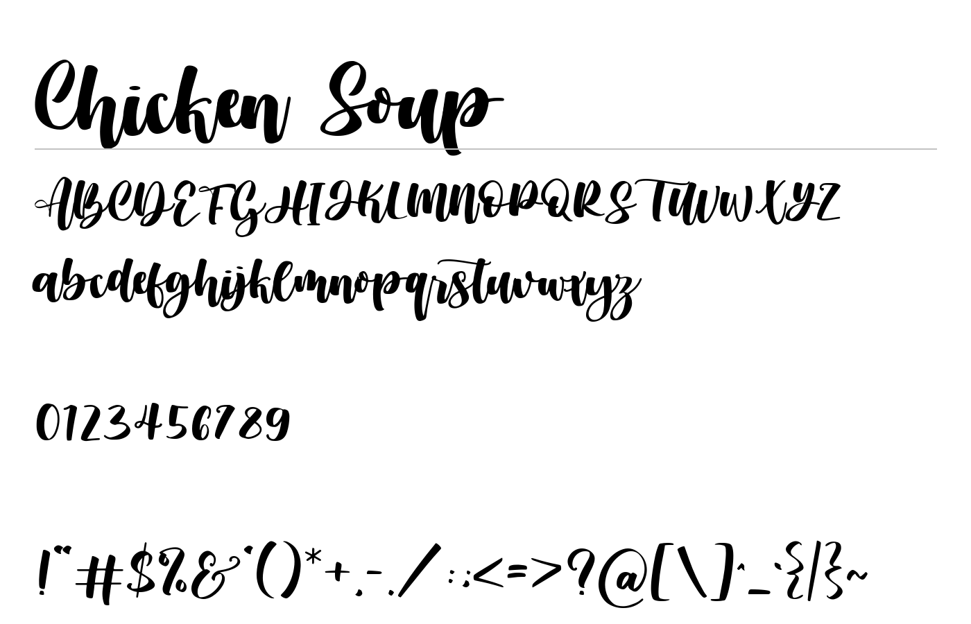 Chicken Soup Font preview