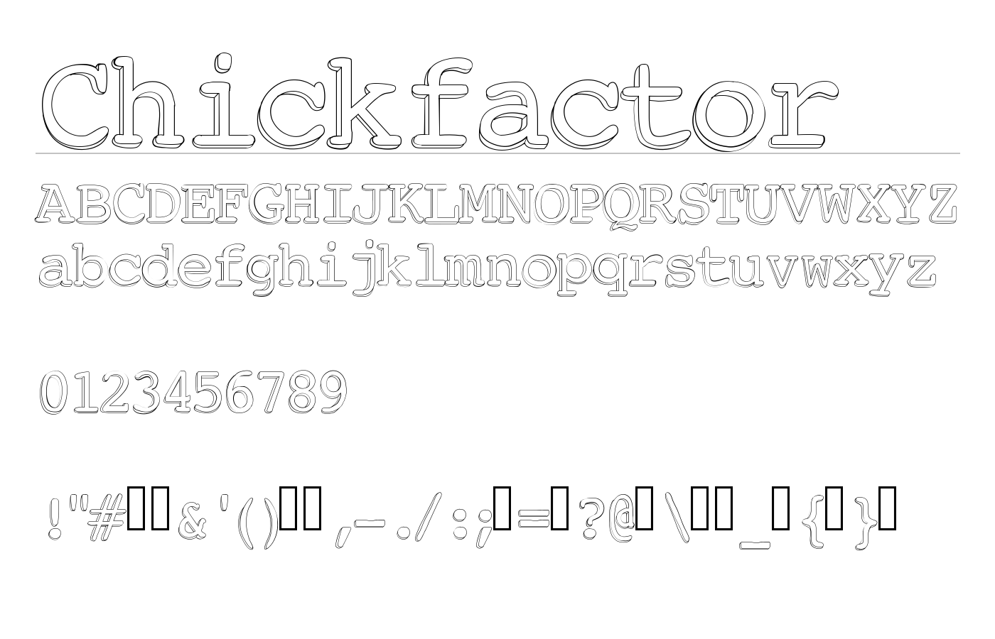 Chickfactor Font preview