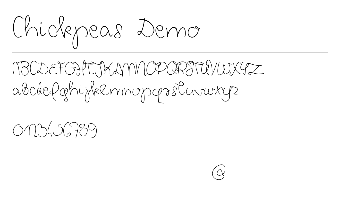 Chickpeas Demo Font preview