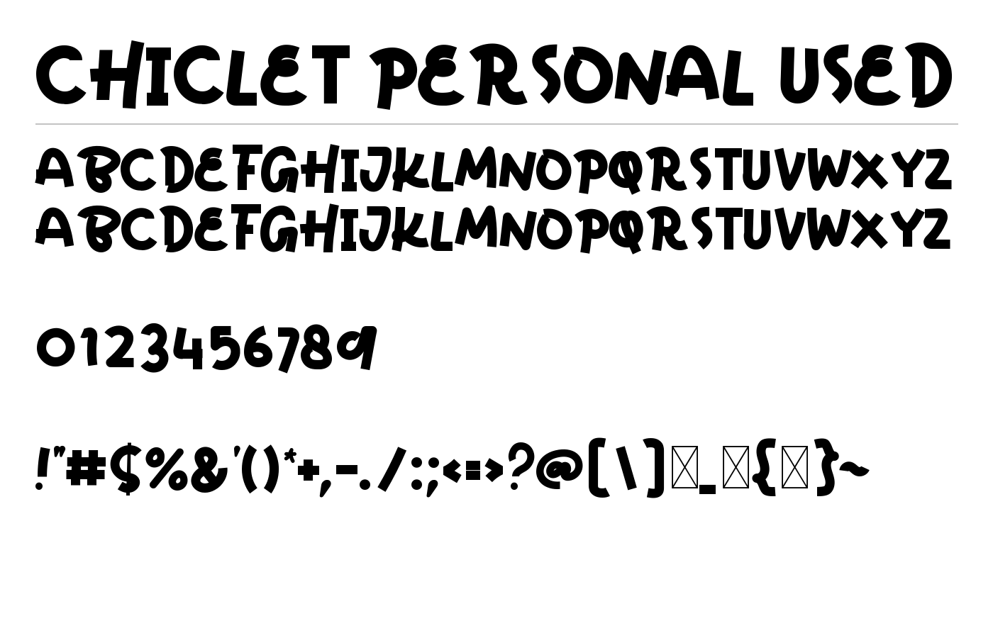 Chiclet Font preview