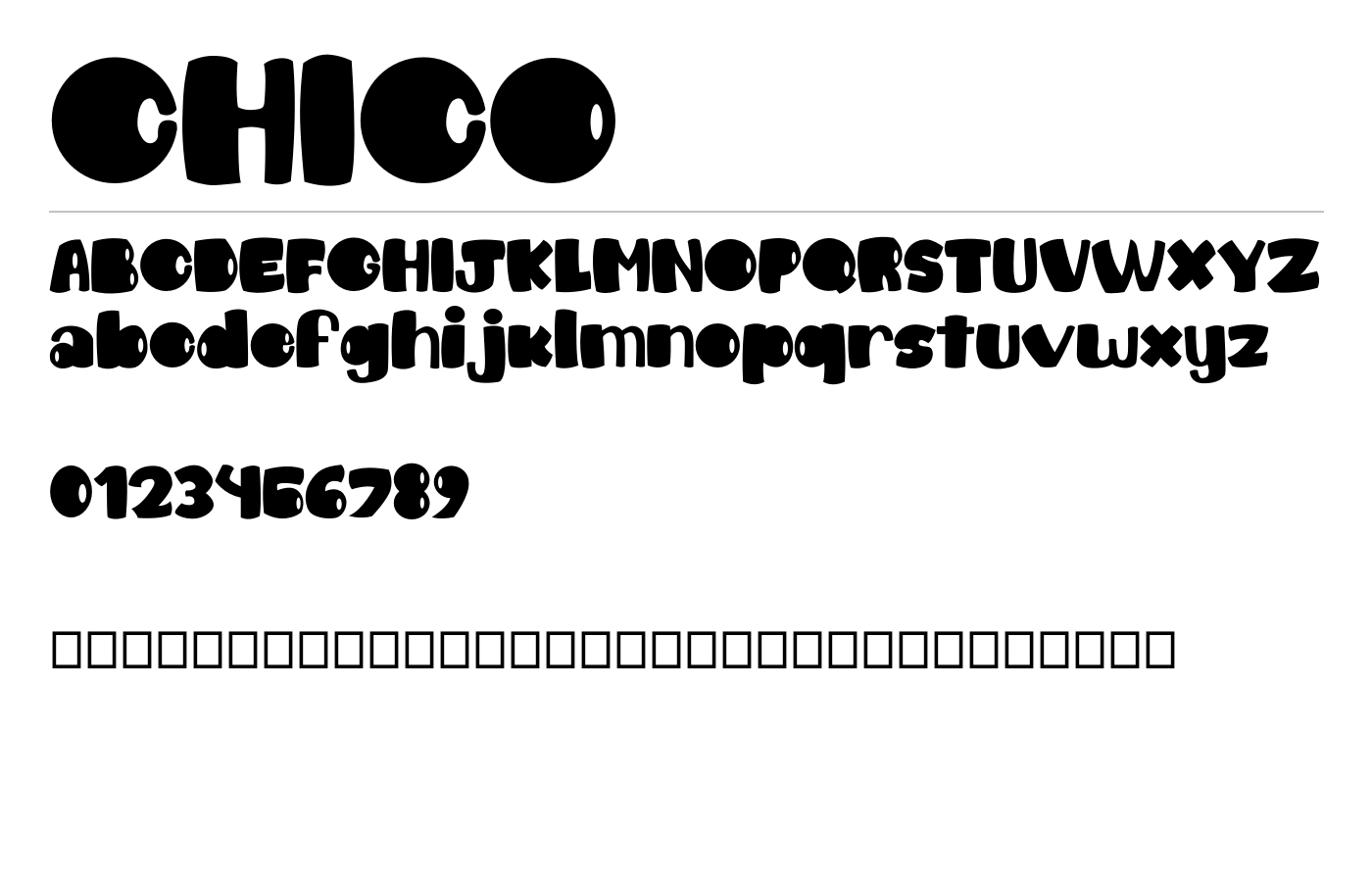 CHICO Font preview