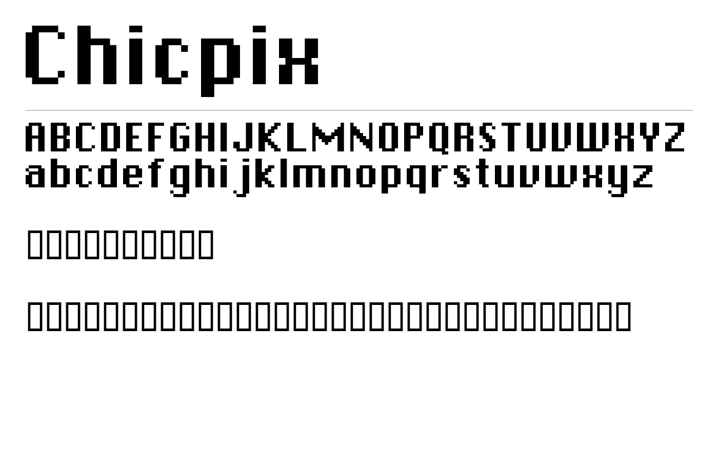 Chicpix Font preview