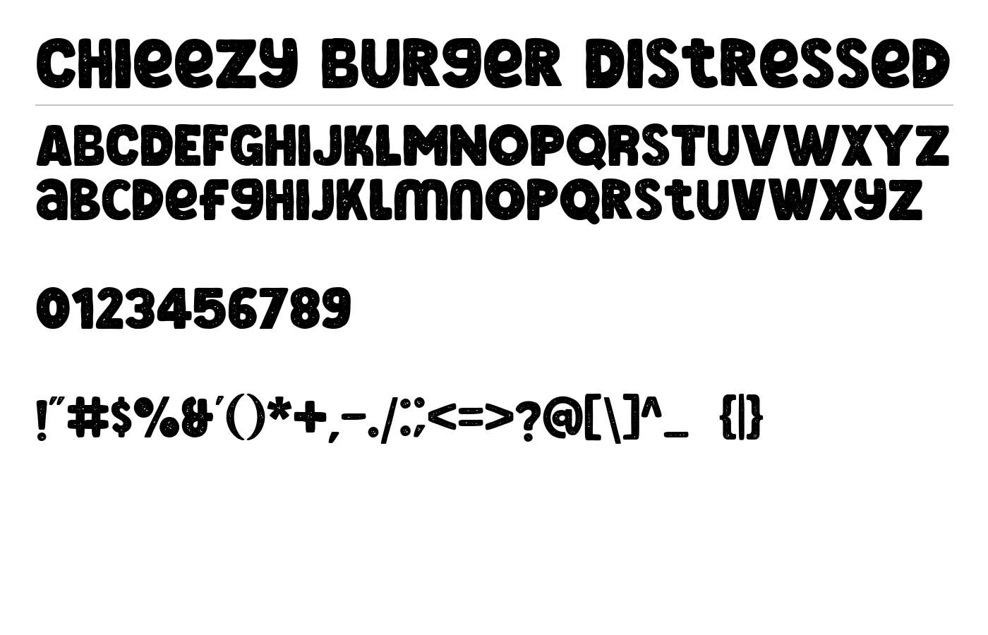 Chieezy Burger Font preview