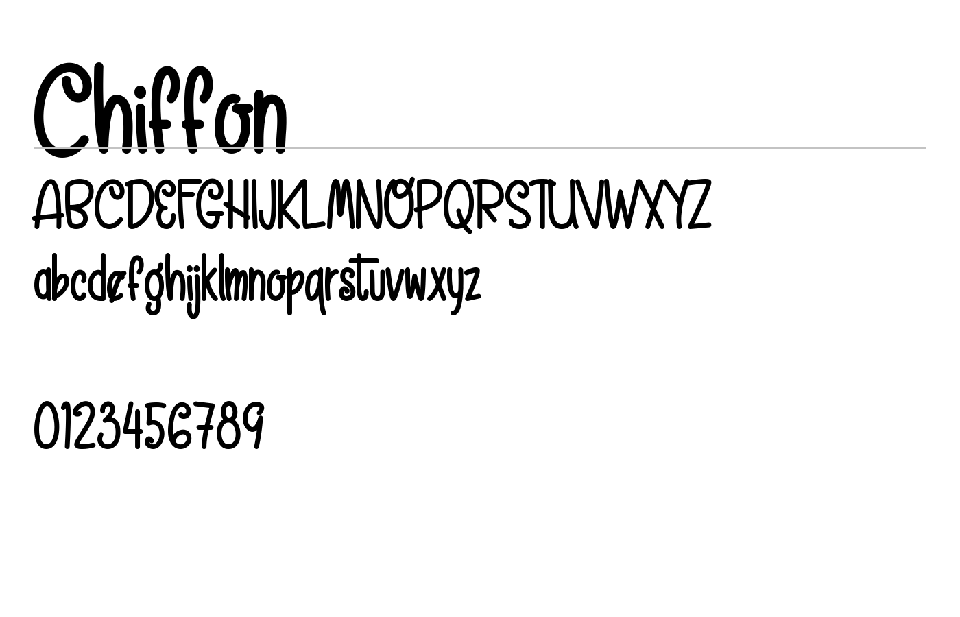 Chiffon Font preview