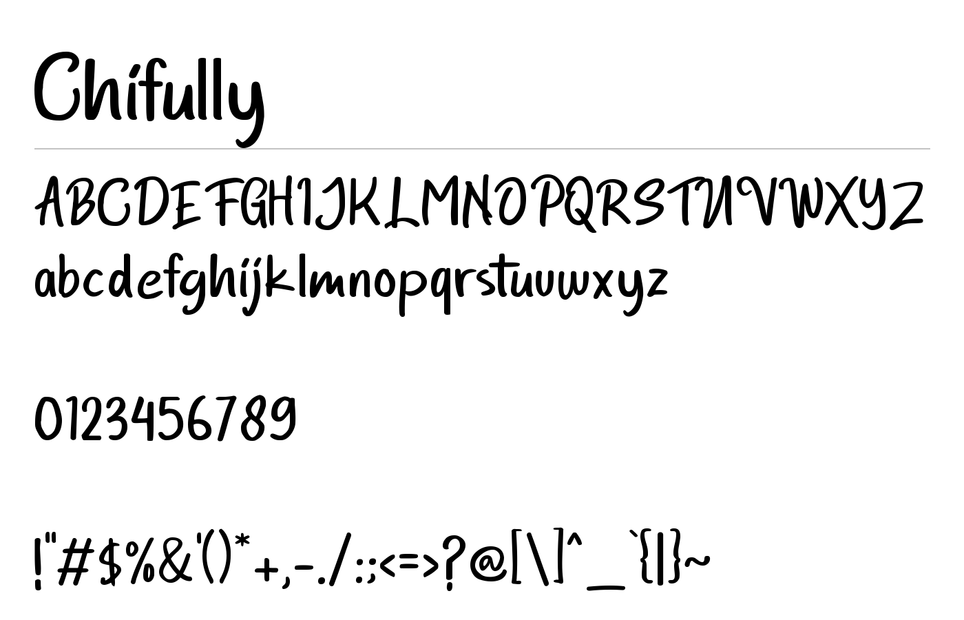 Chifully Font preview