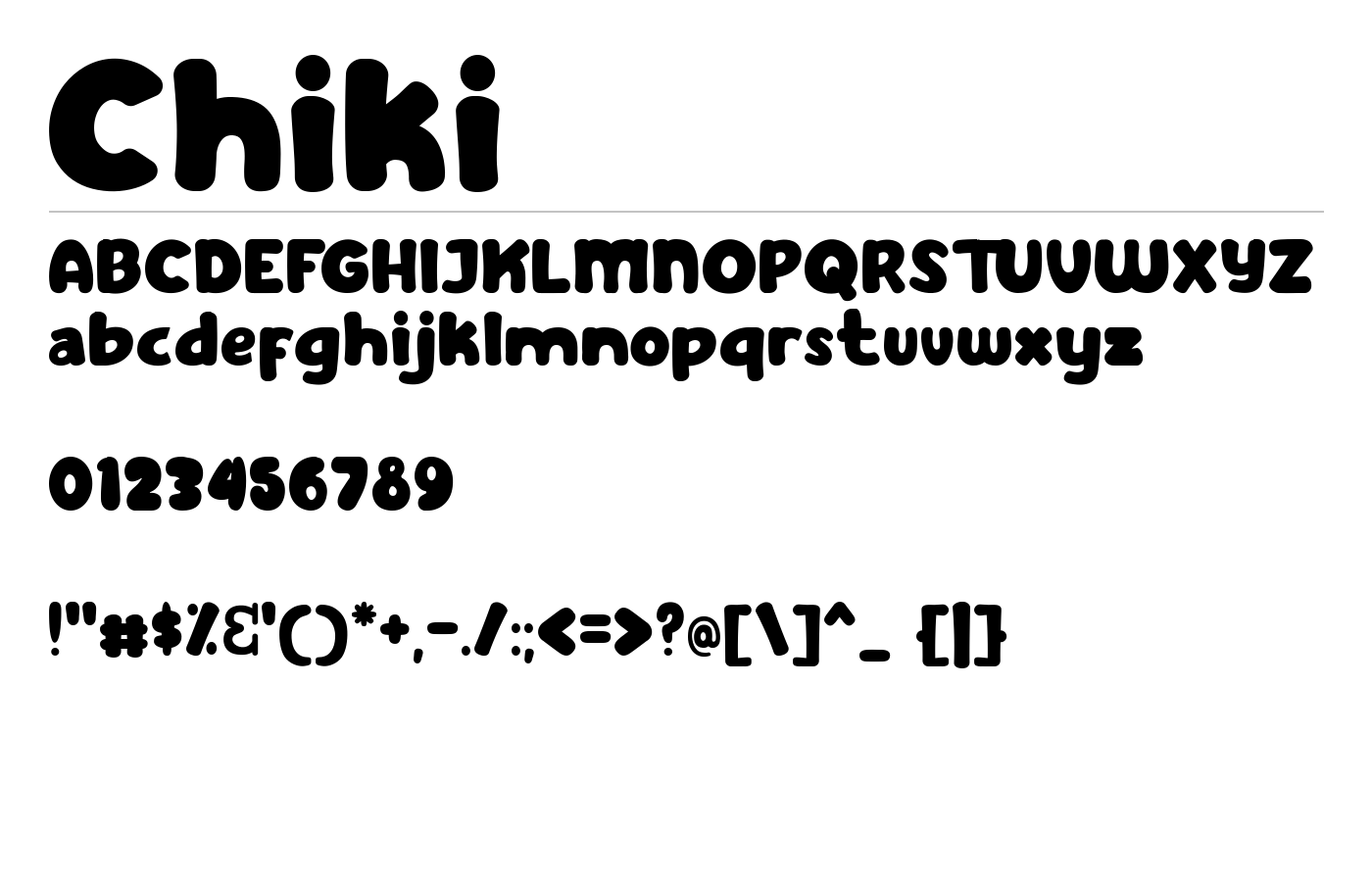 Chiki Font preview