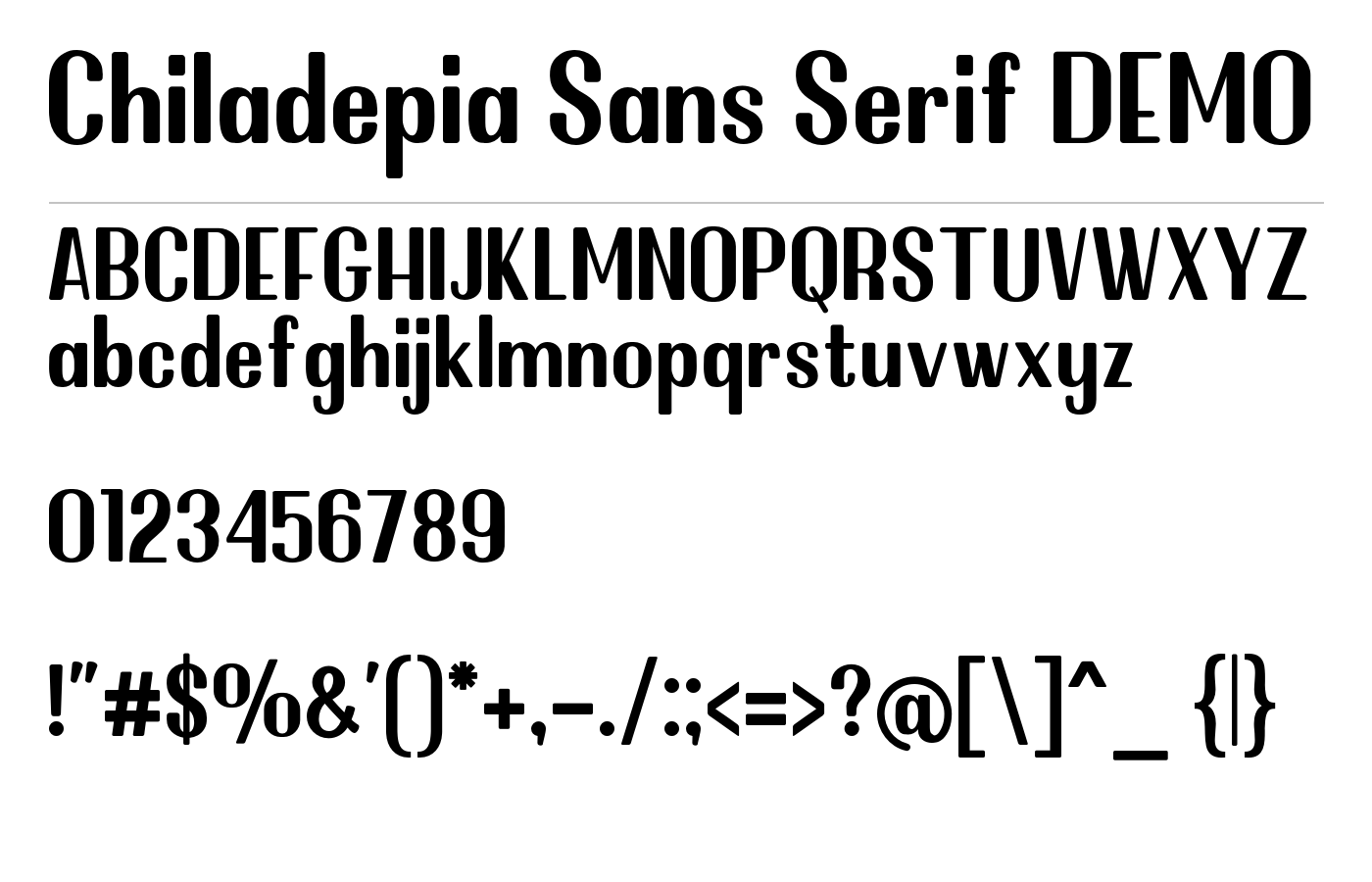 Chiladepia Sans Serif DEMO Font preview