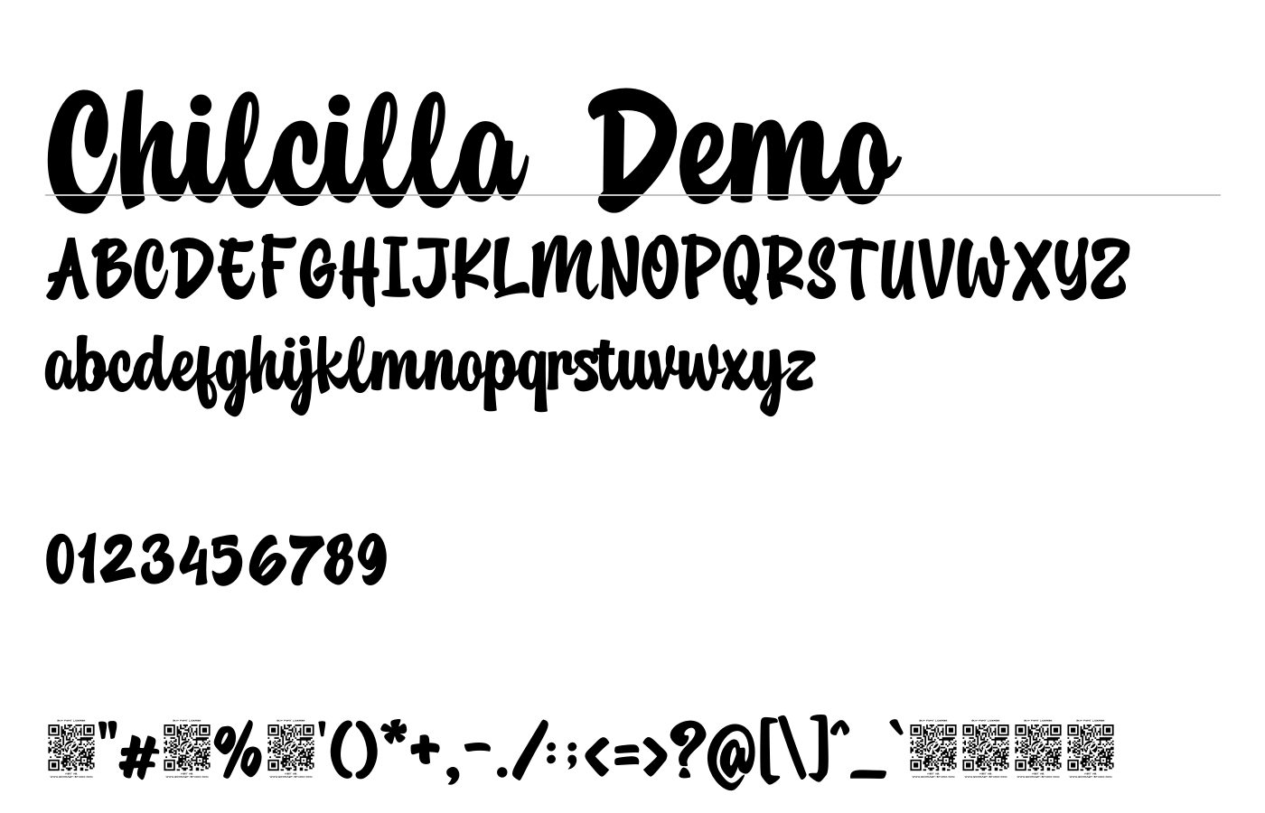 Chilcilla Font preview
