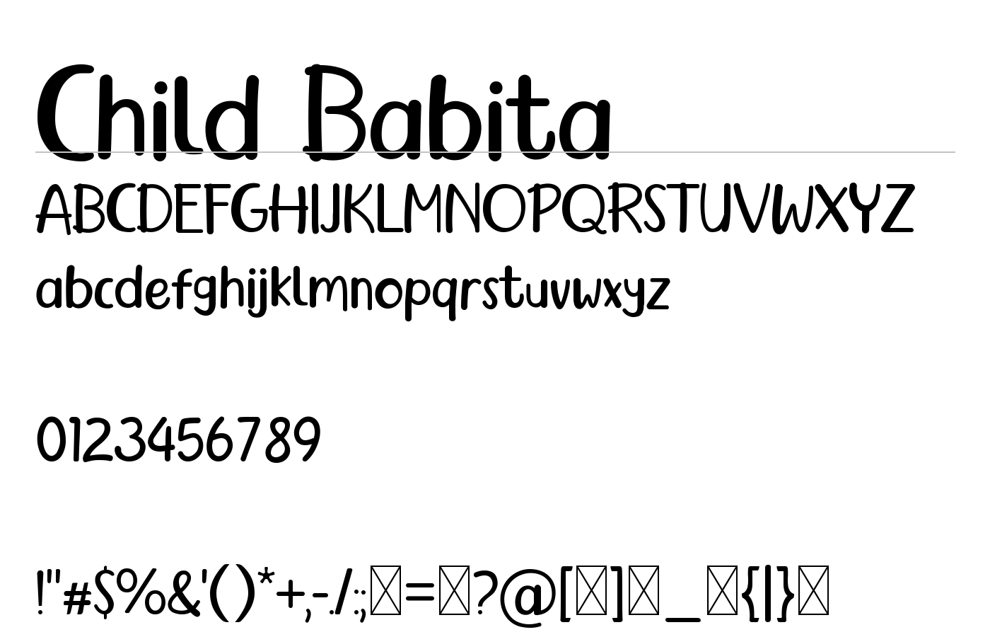 Child Babita Font preview