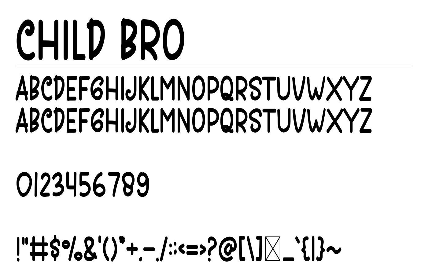 Child Bro Font preview