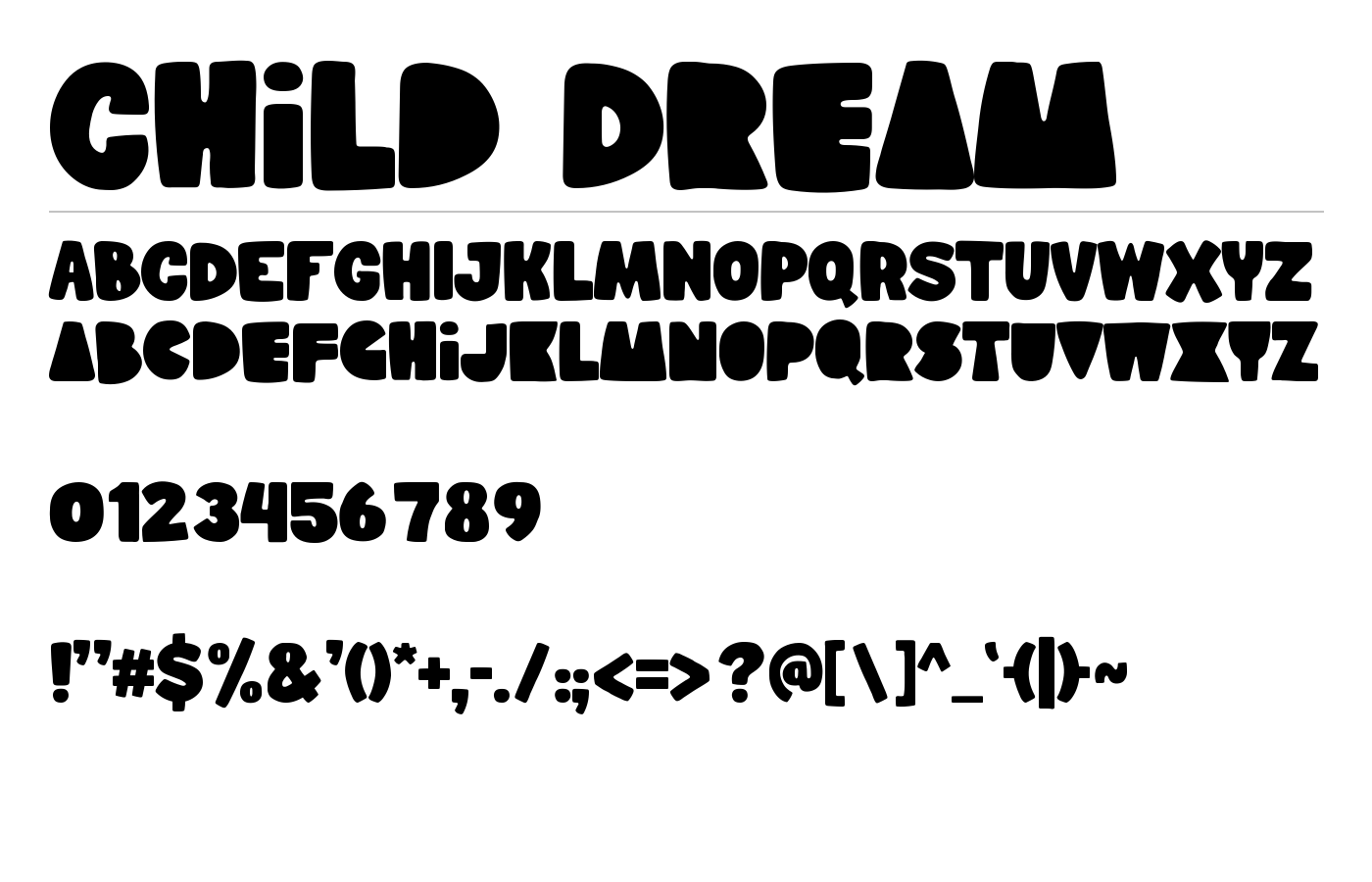 Child Dream Font preview