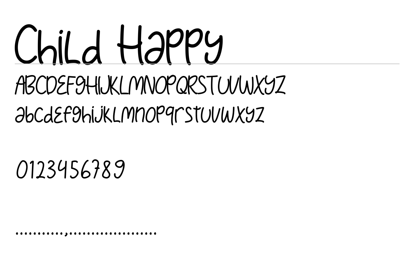 Child Happy Font preview