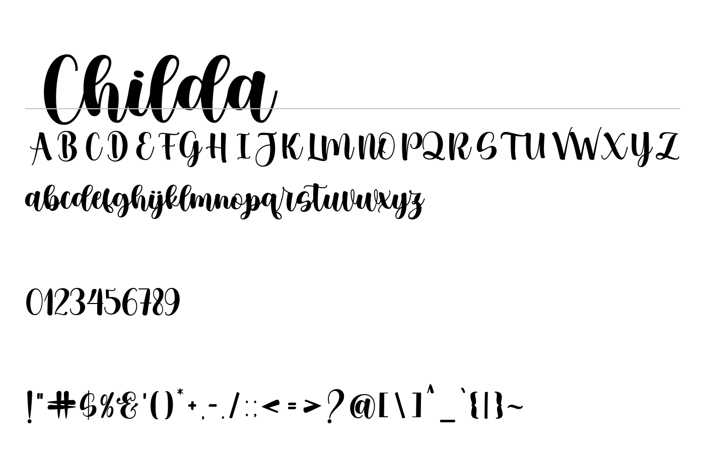 Childa Font preview