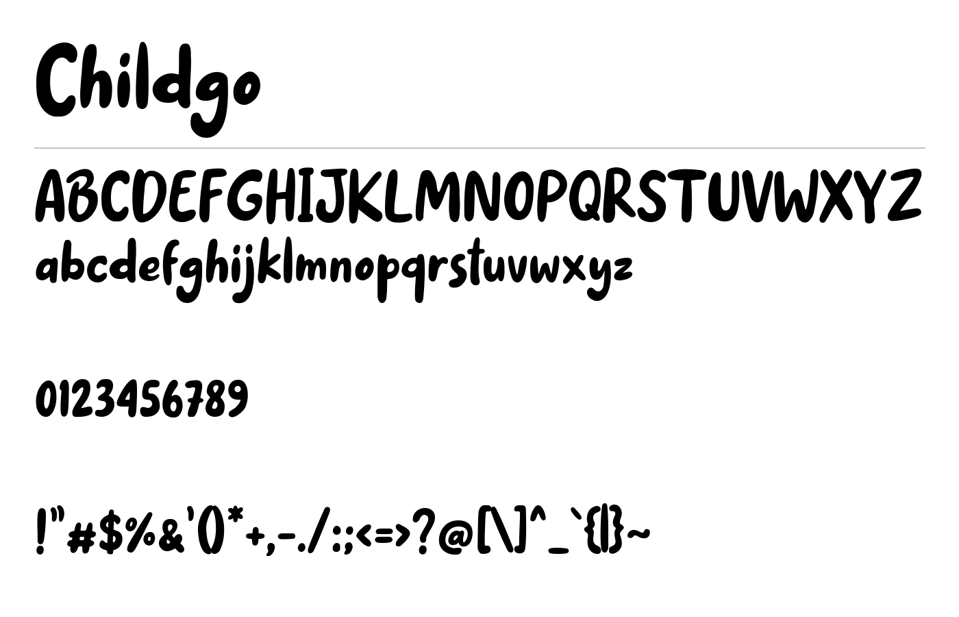 Childgo Font preview