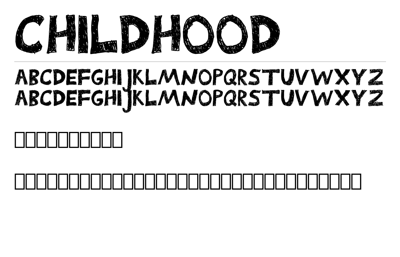 Childhood Font preview
