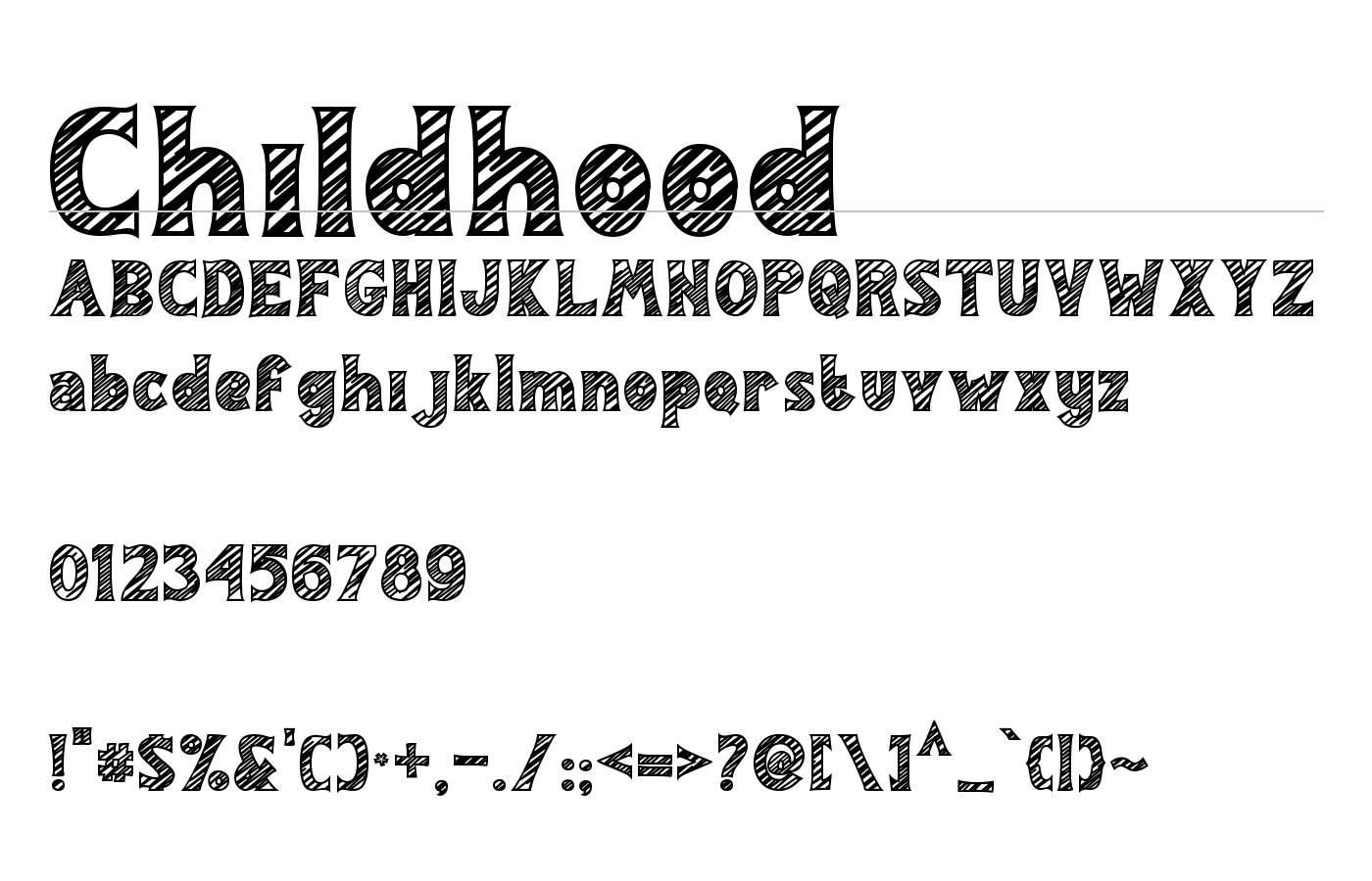 Childhood Font preview
