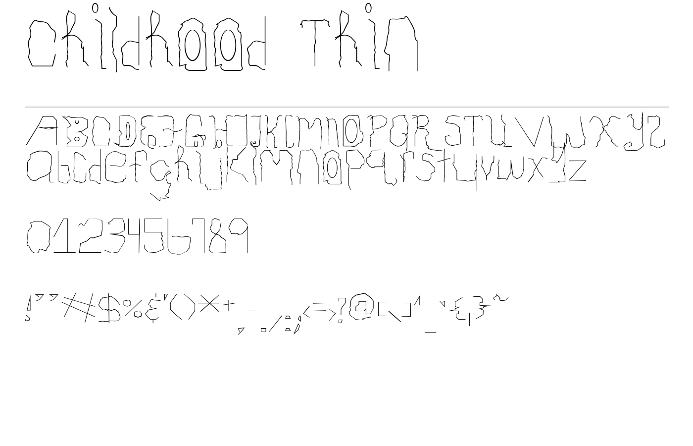 Childhood Thick Font preview