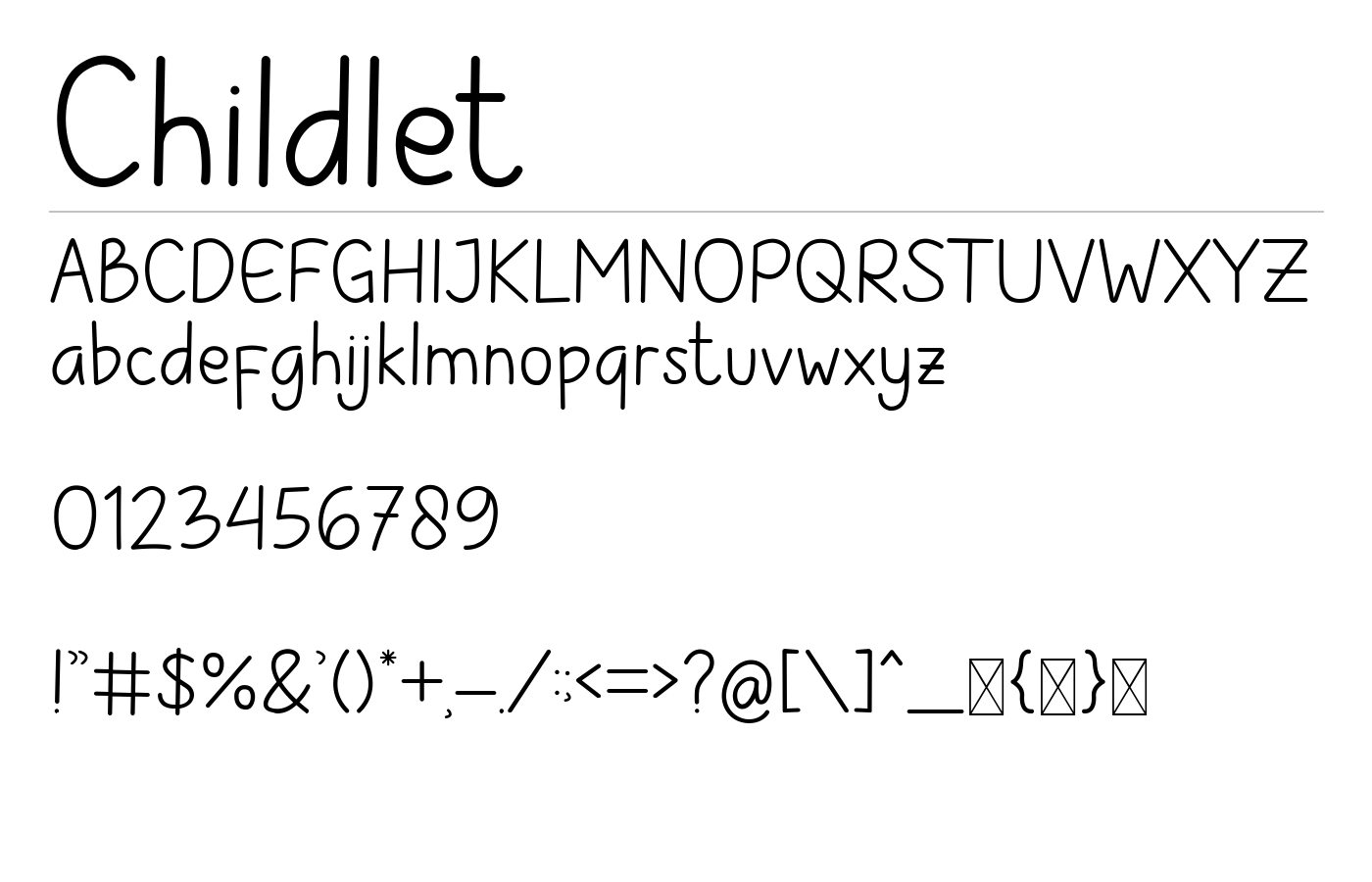 Childlet Font preview