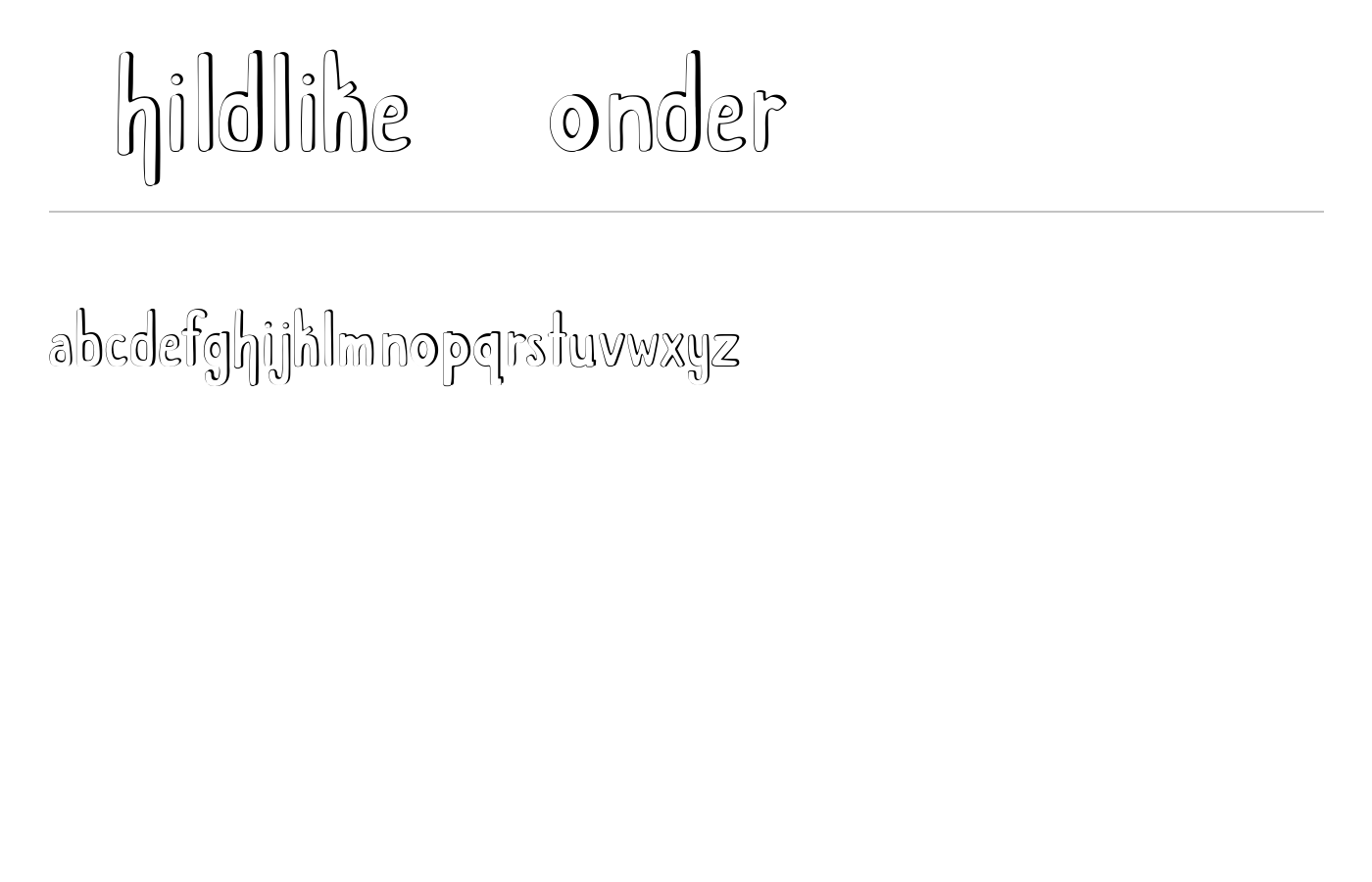 Childlike Wonder Font preview