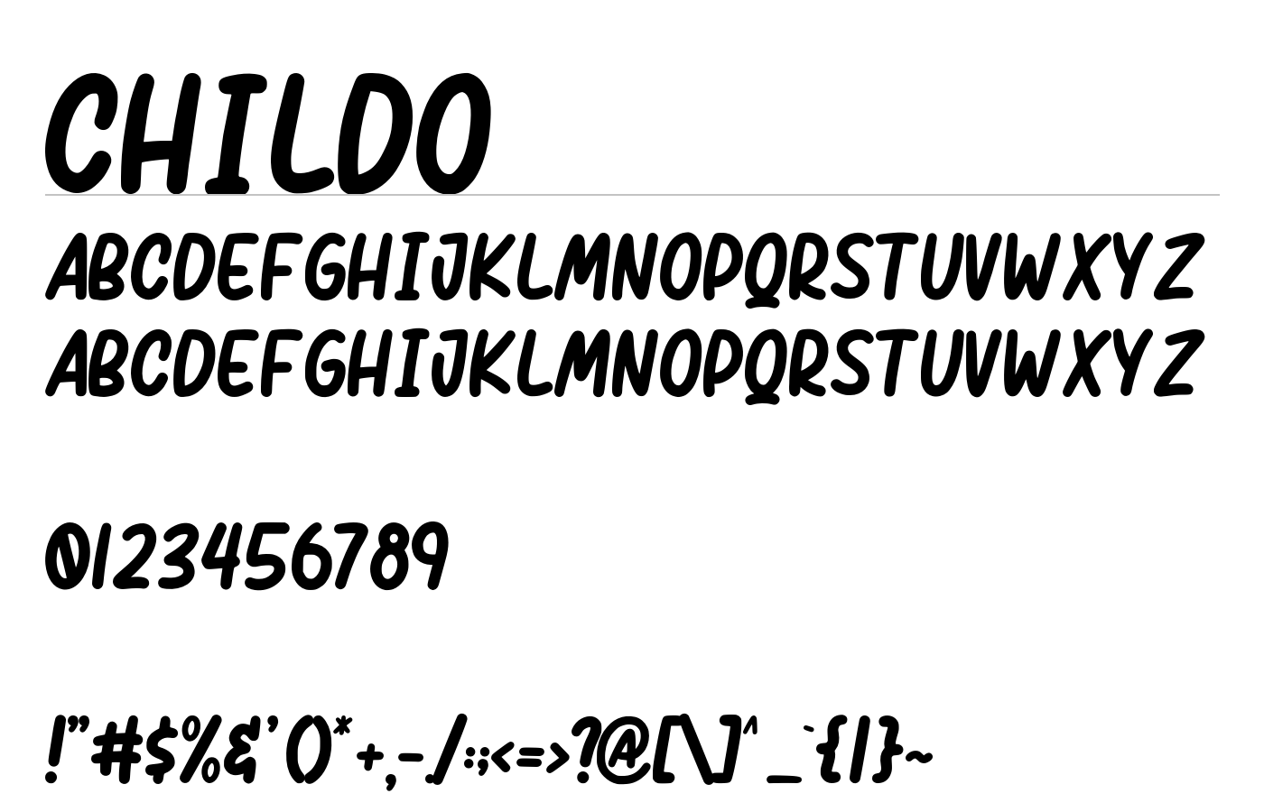 Childo Font preview