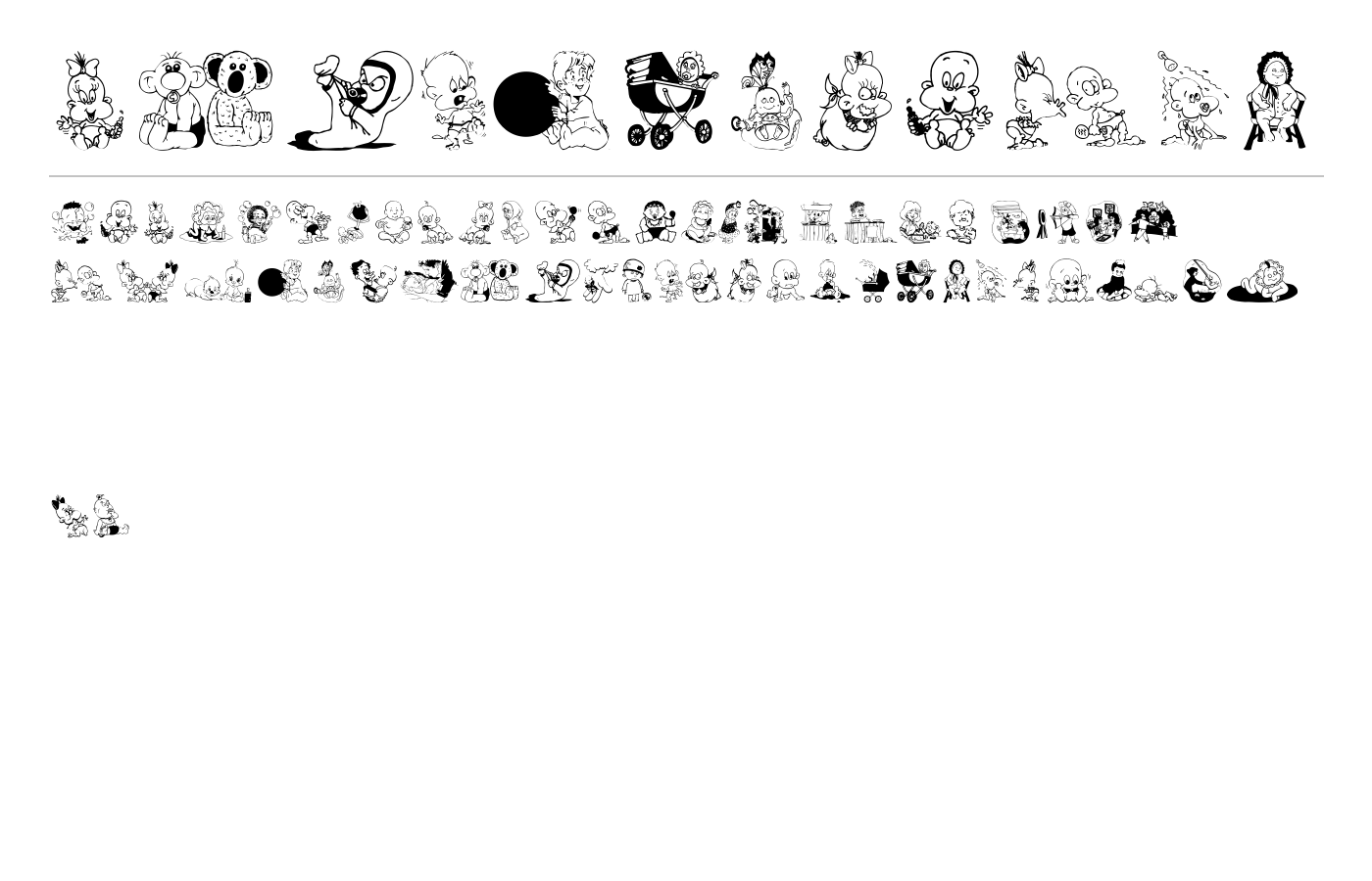 ChildrenBats Font preview