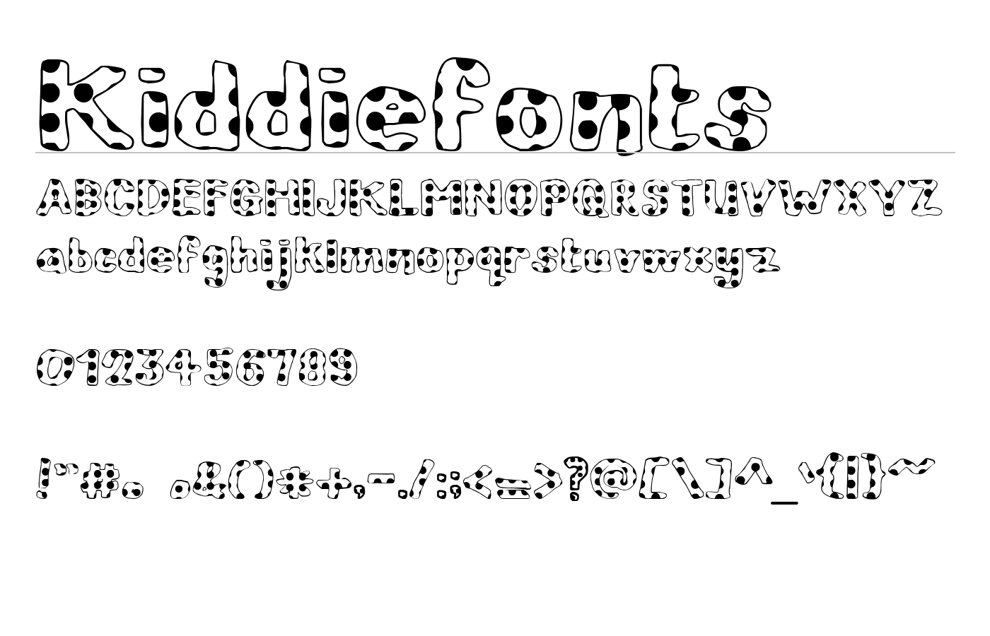 Children in Need Font preview
