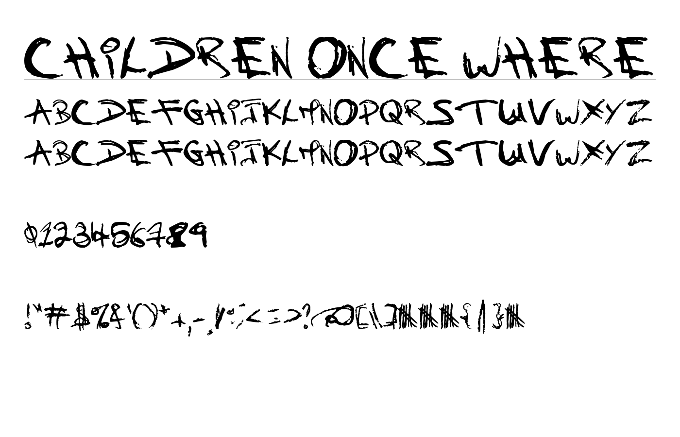 Children Once Where Font preview