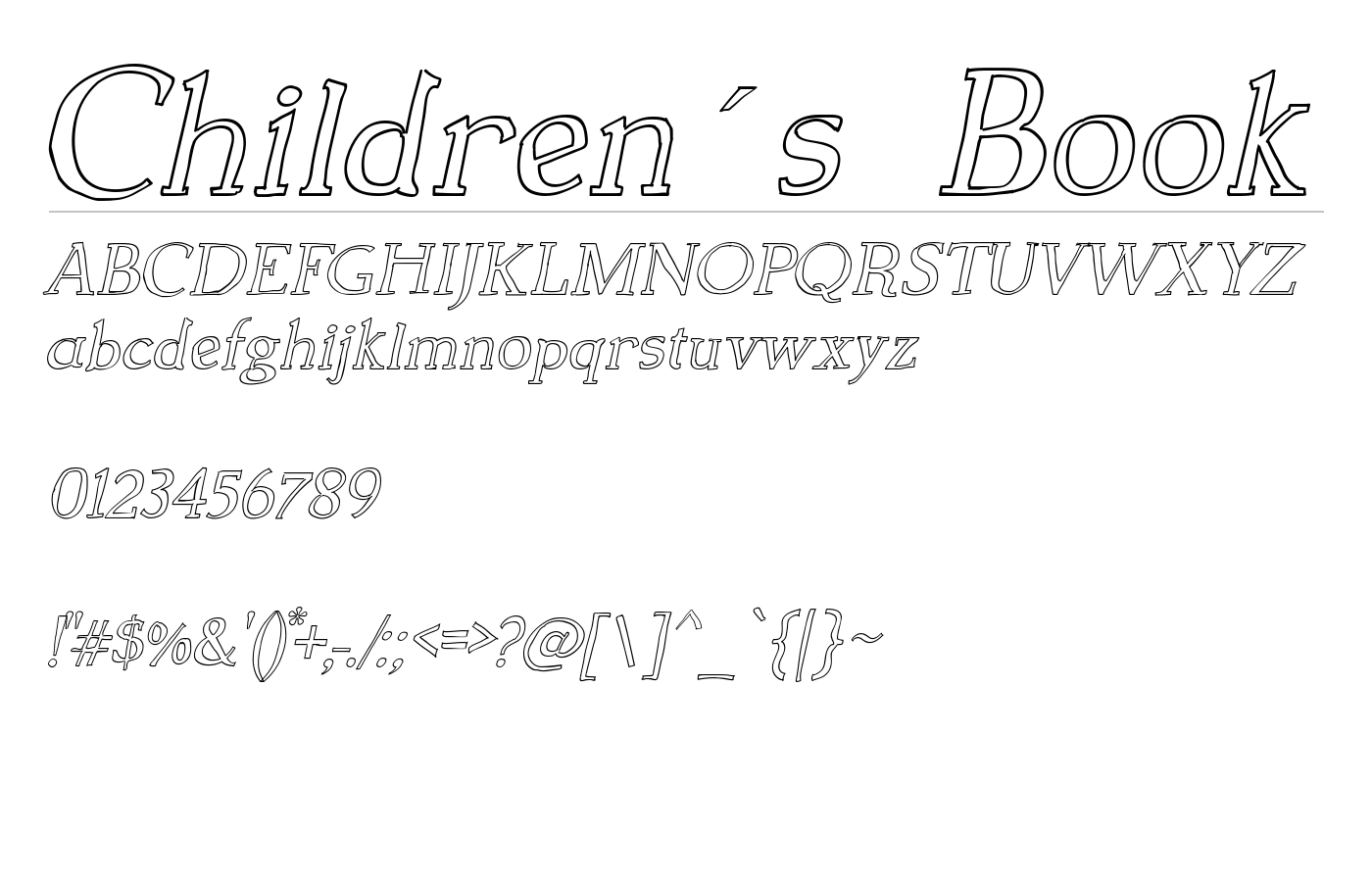Children´s Book Font preview