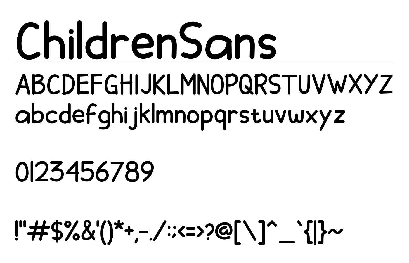 ChildrenSans Font preview