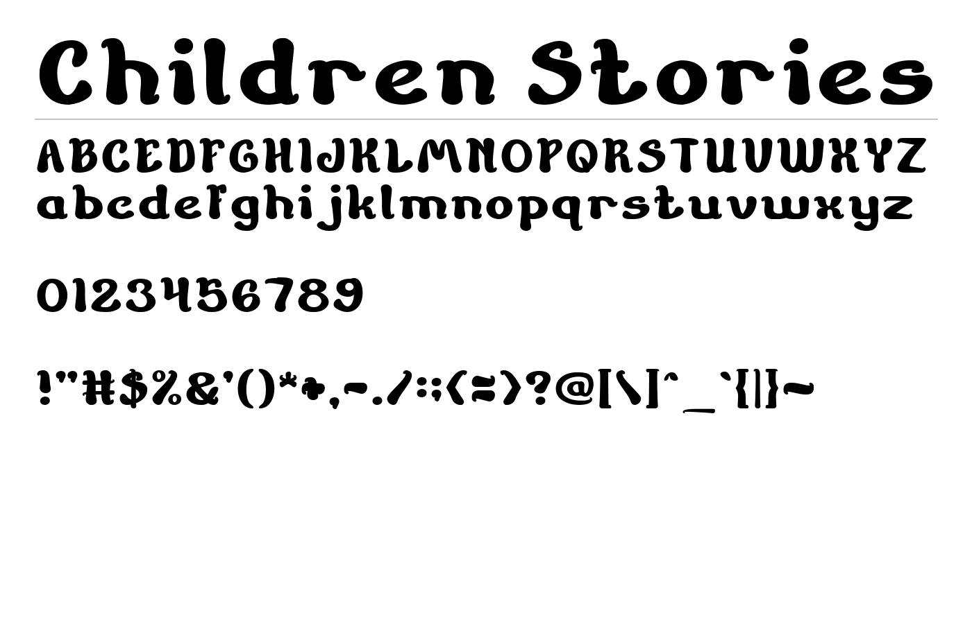 Children Stories Font preview